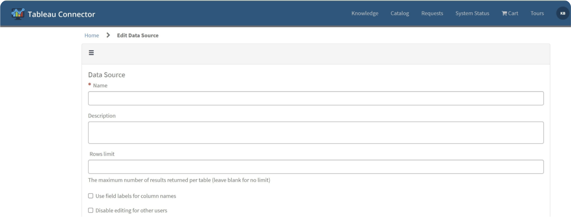 create servicenow data source on tableau connector