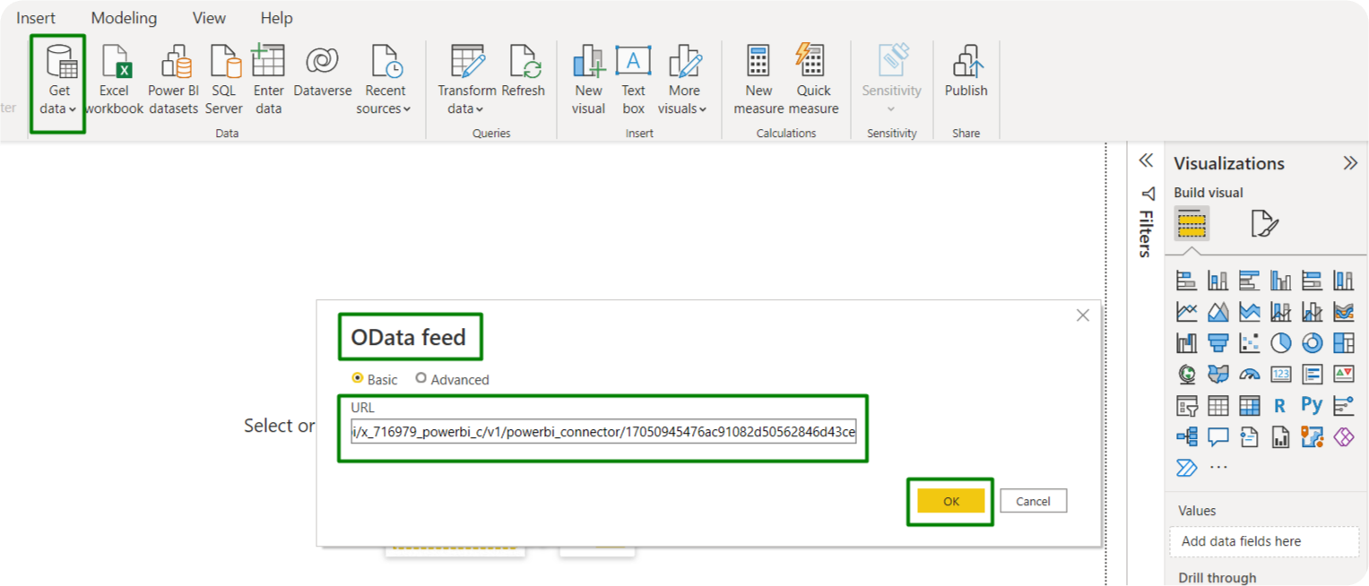 OData feed in Power BI Desktop